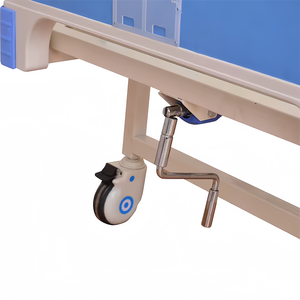 Promo Terbatas Tempat Tidur Perawatan Medis Klinik dan Rumah Sakit Manual 1 Fungsi Engkol Tunggal Dapat Dipindahkan Berbahan Logam <span class=keywords><strong>ABS</strong></span> Baja - Product Image 5