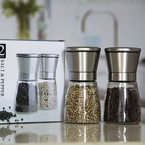 ชุดเครื่องปั่น<span class=keywords><strong>เกลือ</strong></span>และพริกไทยแบบแมนนวล2ชิ้นพร้อมความหยาบแบบปรับได้ - Product Image 5