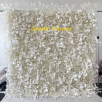 W-B026 Meilleure vente Mur de fleurs artificielles en soie 3D Pampasgrass pour la décoration de mariage et de fête