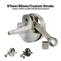 Vilebrequin de course 200cc PX200 P200E Rally 200 PE COSA 200 pour Pinasco Polini 57mm/60mm pour Vespa