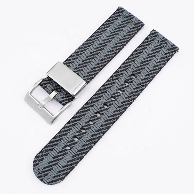 Wholesale New Design 18mm 20mm 22mm 24mm Premium Canvas Watchband Braided Nylon Watch Strap