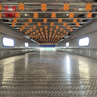 Tunnel de pasteurisation à pulvérisation continue, stérilisation, refroidissement, séchage pour jus de fruits en bouteille, boissons en conserve