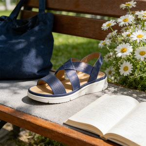 Sandali Estivi alla Moda con Lacci, Piattaforma e Punta Aperta <span class=keywords><strong>in</strong></span> Pelle PU, Leggeri e Antiscivolo per Donna, Casual da Passeggio - Product Image 1