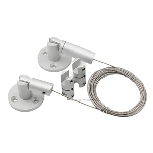 <span class=keywords><strong>Kit</strong></span> de gestion de câbles en aluminium à <span class=keywords><strong>fixation</strong></span> fixe avec clips pour câbles (0,8 mm-3,0 mm) pour enseignes et affiches - Product Image 1