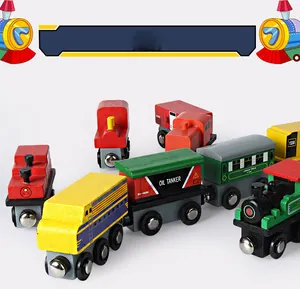 Houten Magnetische Thomas Trein Hout Railway Helicopter Auto Truck Accessoires Speelgoed Mini Diy Auto Voor Kids Fit Biro Tracks Tracks geschenken