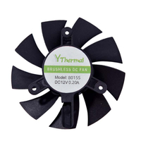 Ventilateur de refroidissement 12V 4Pin 85mm 92mm pour cartes graphiques Remplacement du refroidisseur VGA en cuivre Compatible GTX 1060 RTX 2060 Boîtier d'ordinateur