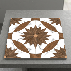 Carreaux de sol en bois rustique, imitation bois, 30x30cm, pour salon, salle de bain, design 3D, surface non émaillée, porcelaine - Product Image 3