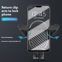 Grab gila pemegang ponsel bahan PC mobil Barb ganda gravitasi bingkai dukungan tetap navigasi pasokan udara