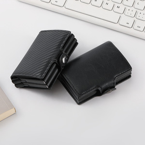 <span class=keywords><strong>Portacarte</strong></span> Pop-Up da <span class=keywords><strong>Uomo</strong></span> Minibook con Logo Personalizzato in Fibra di Carbonio, Anti-RFID, Grande Capacità, <span class=keywords><strong>Portafoglio</strong></span> a Doppio Strato - Product Image 5