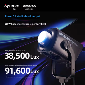 <span class=keywords><strong>Amaran</strong></span> pour Ray 660C, éclairage vidéo professionnel pleine couleur 660W, éclairage d'appoint pour photographie en direct, contrôle par application, lumière constante pour utilisation en studio - Product Image 3
