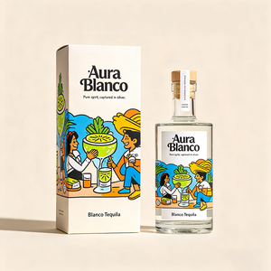 Caja de Embalaje de <span class=keywords><strong>Tequila</strong></span> Agave <span class=keywords><strong>Blanco</strong></span> 100% <span class=keywords><strong>Azul</strong></span>, de Cartón <span class=keywords><strong>Blanco</strong></span> con Base <span class=keywords><strong>y</strong></span> Tapa con Logotipo Personalizado Directo de Fábrica, con Detalles en Dorado - Product Image 3