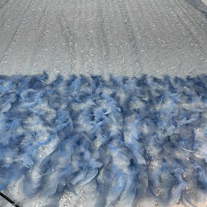 Tissu de broderie de plumes robe de princesse à pampilles robe de soirée poudre sequin dentelle maille gaze pour <span class=keywords><strong>mariage</strong></span> robes de femme - Product Image 3