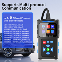 Herramienta de Diagnóstico OBD2 JDiag T200 al por Mayor, Lector de Códigos de Motor de Vehículos de 12V, Probador de Batería, Dispositivo de Diagnóstico de Fallas de Automóviles Universal con Pantalla LCD de 2.4 Pulgadas