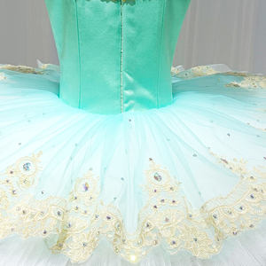 T0331 платье для девочек для взрослых, зеленый сценический костюм с пышными рукавами, детская Пышная юбка, балетные костюмы-пачки, профессиональная пачка - Product Image 4