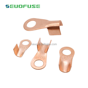 ขั้วปลายสายไฟทองแดงเปลือยหางปลาหางปลาแบบวงกลมไม่หุ้มฉนวนกันความร้อนด้วยการเปิดจมูก - Product Image 4