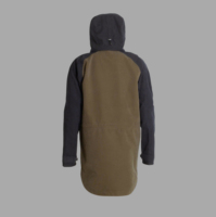Veste longue imperméable pour homme, coupe-vent, respirante, en polyester/nylon ripstop jacquard, pour l'automne, avec demi-zip