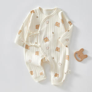 Mameluco Unisex para Bebé Recién Nacido, Diseño de Mariposa, para las Cuatro Estaciones, Otoño, 100% Algodón, Diseño de Conejo sin Costuras, Cierre con Cordones en la Placket - Product Image 5