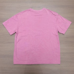 Men's Pink O-Neck <b>Short</b> <b>Sleeve</b> T-Shirt With Custom Letter Print Regular Fit Casual Jersey Cotton - Product Image 5