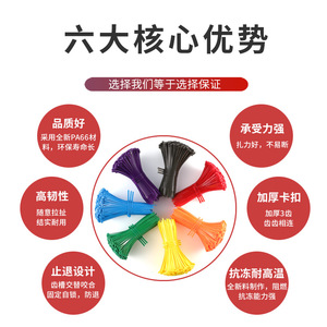 Nlzd Colored Nylon Cable Ties 3 4 5mm Self Locking For Wire Management - Product Image 2