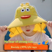 Topi Matahari Bergaris untuk Anak-Anak, Topi Pelindung Bayi, Topi Bucket Unisex untuk Pantai dengan Perlindungan UV, Bernapas, dan Dapat Dilipat