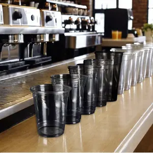 פוקאנג מותאם אישית 24 אונקיות כוסות פלסטיק PET שקופות כוס משקאות קרים חד פעמיים