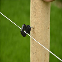 Isolateur extérieur haute tension en plastique INS001 pour clôture électrique, anneau à filetage standard