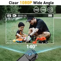 Mini Cámara Wifi 1080p HD Hotspot 140 °   Videocámaras IP inalámbricas con grabación de vídeo deportivo de gran angular, grabadora de vídeo portátil