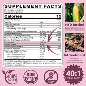 Oem inositol <span class=keywords><strong>d</strong></span>-chiro inositol gummies טבעוני ללא סוכר אומגה 3 ויטמין <span class=keywords><strong>D</strong></span> <span class=keywords><strong>b12</strong></span> פוריות תוסף ויטמינים קטגוריה - Product Image 2