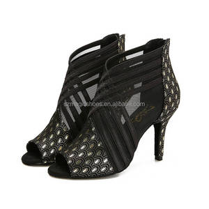 Chaussures de danse personnalisées à talons hauts Peep Toe Bottes pour femmes Paon - Product Image 2