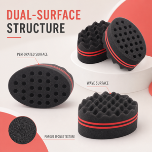 Brosse éponge double face torsadée <span class=keywords><strong>pour</strong></span> <span class=keywords><strong>cheveux</strong></span> afro, boucles, dreadlocks, <span class=keywords><strong>cheveux</strong></span> naturels – Outils de coiffure <span class=keywords><strong>pour</strong></span> barbier – Logo personnalisé OEM / ODM – Vente en gros - Product Image 5