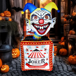 Blow up 4ft Halloween inflable payaso paseo <span class=keywords><strong>en</strong></span> <span class=keywords><strong>bicicleta</strong></span> con LEDs para el día al aire libre de la decoración de la fiesta muerta - Product Image 6