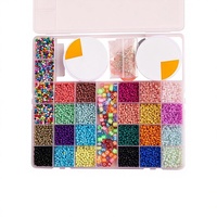 Kit de fabrication de bijoux DIY transfrontalier : Perles en vrac en résine plastique pour enfants, pour la création de bracelets, avec boîte