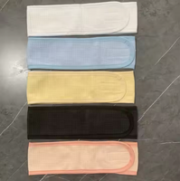 Bandeau en coton gaufré personnalisé avec logo pour filles, bandeau de spa pour filles, bandeau élastique brodé avec logo pour femmes, vente en gros