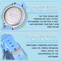 Montre numérique à rétroéclairage EL, vente en gros directe d'usine, montres pas chères, chronomètre, montre numérique en plastique, montre numérique 12/24 heures