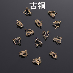Clips triangulares para la fabricación de pendientes, convertidores de seguridad de cobre en colores oro, plata, oro rosa, bronce vintage y metalizado. - Product Image 4