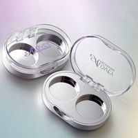 Étui de fard à paupières vide de haute qualité avec logo personnalisé de marque privée Palettes de fard à paupières Étui à poudre compact 2 casseroles