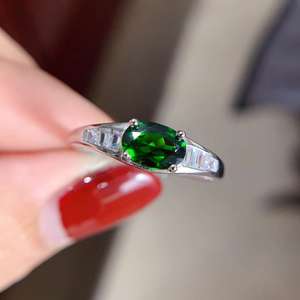 Custom 925 Sterling Zilveren Ovaal Gesneden Natuurlijke Tanzaniet Klassieke Bruiloft & Feest Aanvankelijke Belofte Ringen Voor Vrouwen - Product Image 5