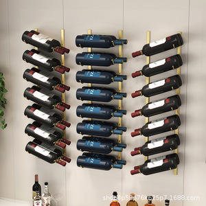 Espositori diagonali montati a parete e portabottiglie piatti decorativi per la casa - Product Image 2