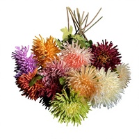 Chrysanthème artificiel à tige unique, fleur de marguerite en soie pour mariage, Noël, remise de diplôme, décoration intérieure