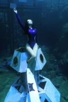 Wetsuit Bikini Divestar Wanita 2mm Kulit Halus Ukuran XXL CR untuk Surfing dan Freediving Tahan Air dan Bernapas Dengan Motif