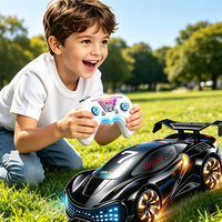 WGNRC JY-3024B Coche de Acrobacias RC a Escala 1/16 con Pulverizador, Juguetes de Coche RC con Luces LED y Música, Coche de Acrobacias RC de Simulación con Derrapes