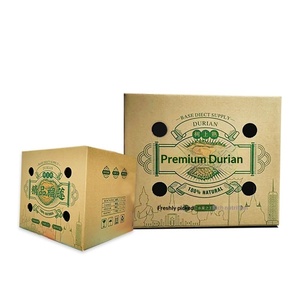 Custom Fruit <b>Boxes</b> for Durian Lychee Peach Dragonfruit Lemon Flat Top <b>Shipping</b> Cartons - Product Image 2