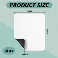 Tapis de souris de 2 mm d'épaisseur avec base en caoutchouc antidérapante pour l'impression par transfert thermique, artisanat