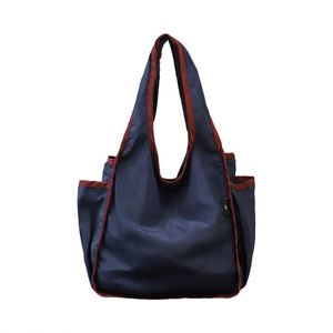 Custom Reusable Shopping Bag Rectangle Dark Blue Polyester Foldable Shopping Bag <b>for</b> Daily Use - Product Image 4