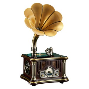 Tocadiscos Clásico Retro con Función de Altavoz BT, Reproductor de Vinilos Vintage, Decoración para el Hogar, Regalo para Sala de Estar o Estudio - Product Image 1