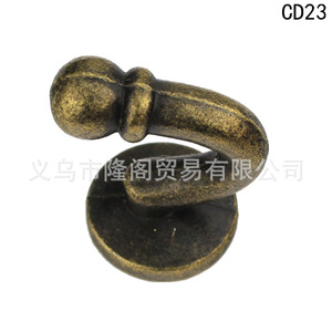 Antique Style Metal <b>Wall</b> <b>Hook</b> 23x32mm Zinc Alloy Single Coat <b>Hook</b> For Doors And <b>Walls</b> - Product Image 3