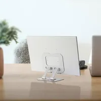 Support de support de moniteur portable pour tablette Support de téléphone portable de bureau Supports et supports réglables en métal pliable pour bureau