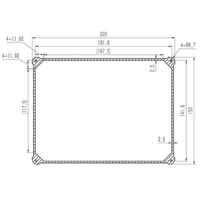Boîtier étanche en alliage d'aluminium, profilé, indice de protection IP65, pour alimentation électrique extérieure quotidienne, boîtier métallique de protection