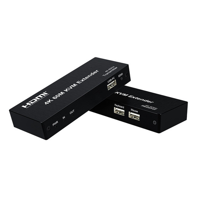 SOFLY 4K/60Hz 60M HDMI KVM Extender with Loop Out HDMI Extender 60M TX RX 60M KVM