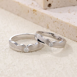 Anillo con diseño de encaje de oro blanco de 18 quilates de fábrica directa, ajuste de pavé de diamante blanco natural clásico, uso diario impresionante para parejas - Product Image 3